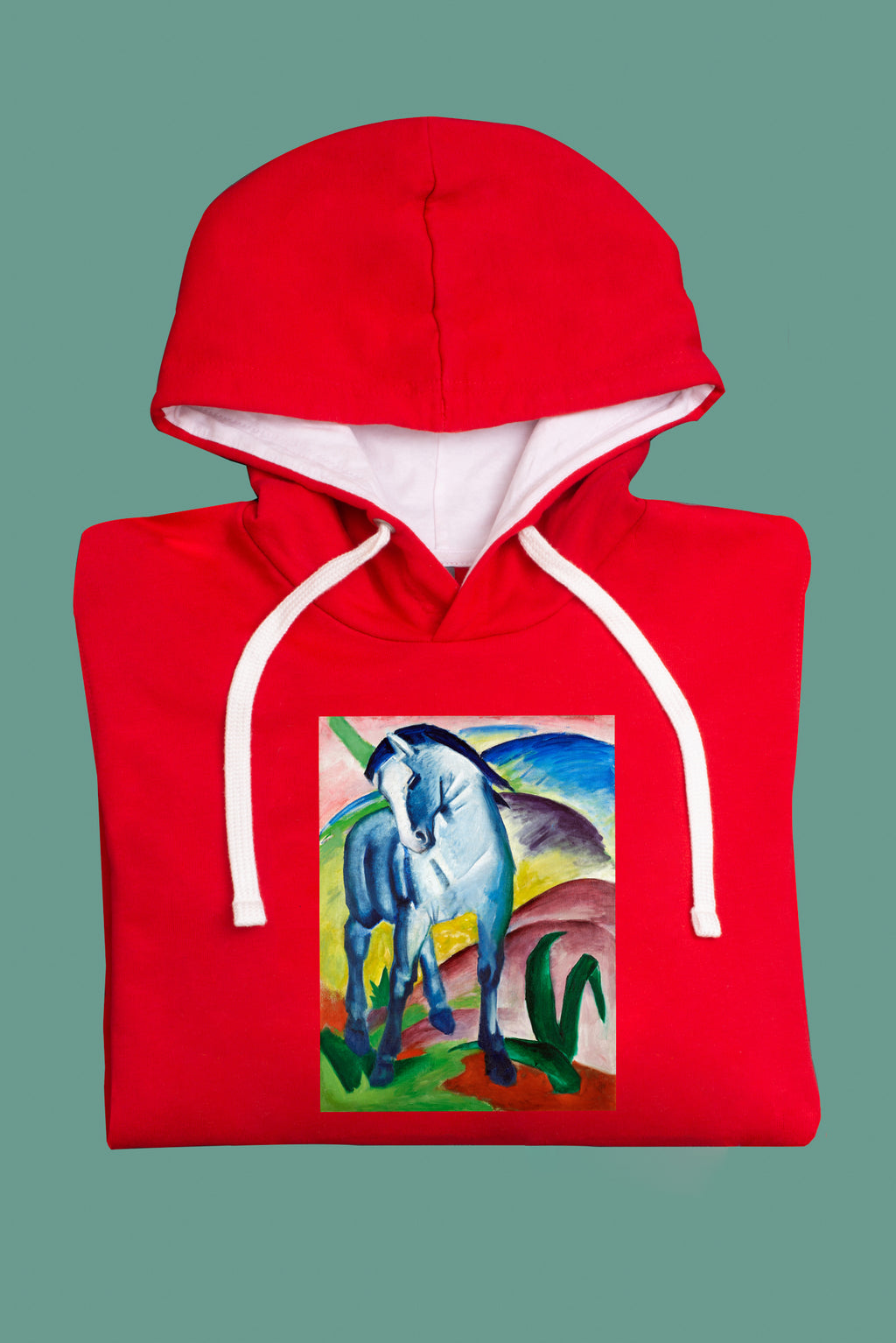 Kapucnis pulóver (Franz Marc - Blue Horse)