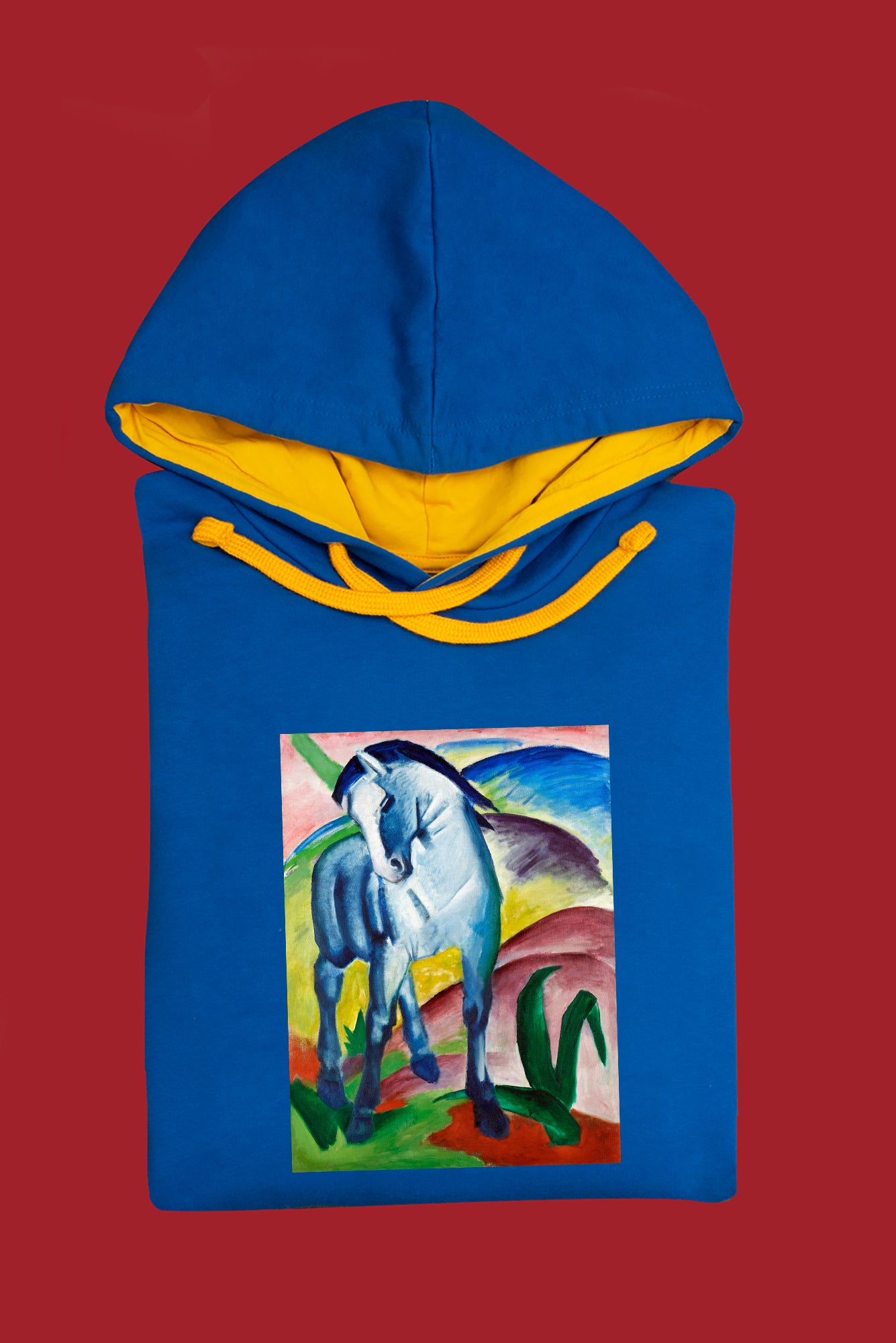 Kapucnis pulóver (Franz Marc - Blue Horse)