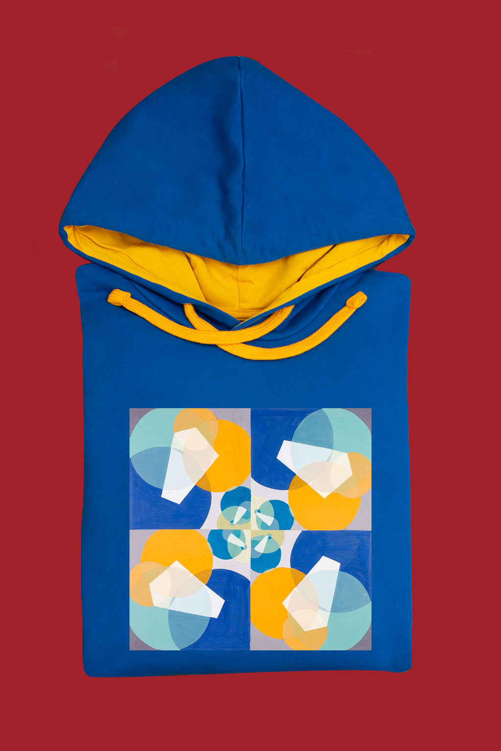 Kapucnis pulóver (Joseph Schillinger - Green Squares)