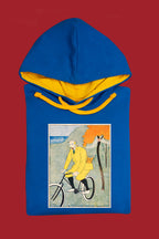 Kapucnis pulóver (Edward Penfield - Man riding bicycle)