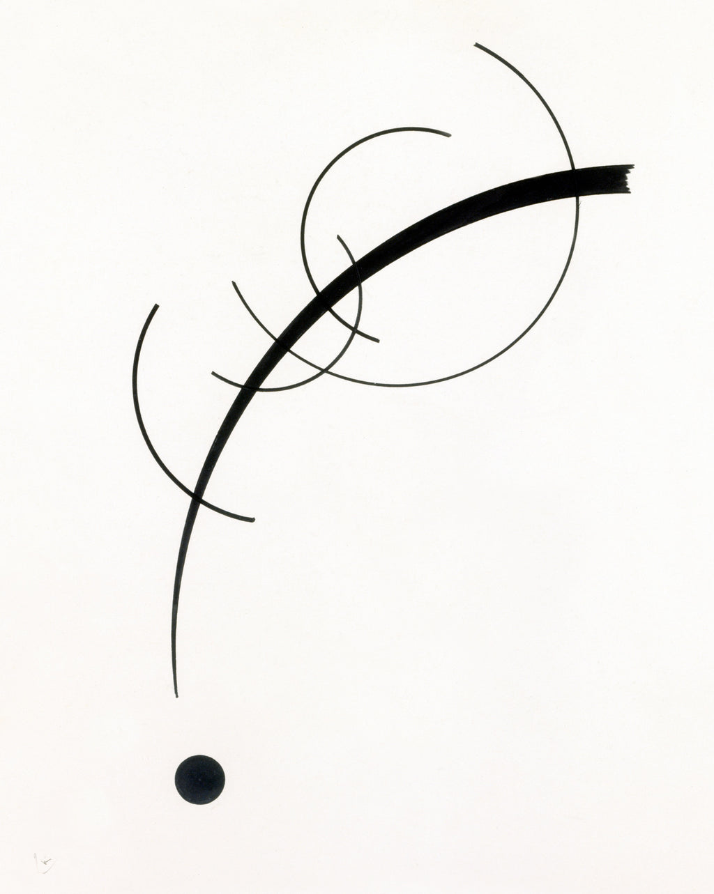 Női ujjatlan magas nyakú body (Wassily Kandinsky - Free Curve to the Point)