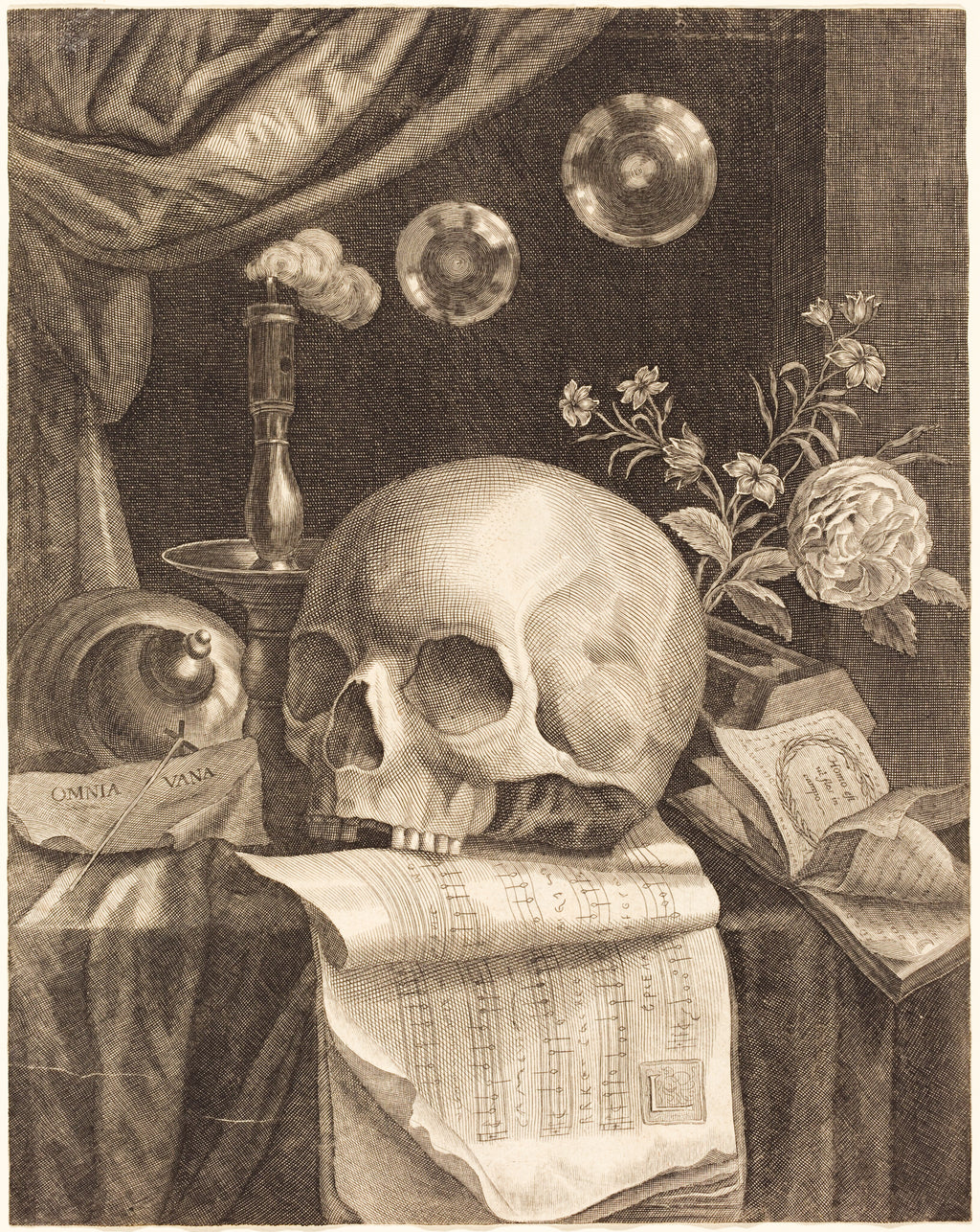 Női ujjatlan magas nyakú body (British 17th Century - Vanitas)