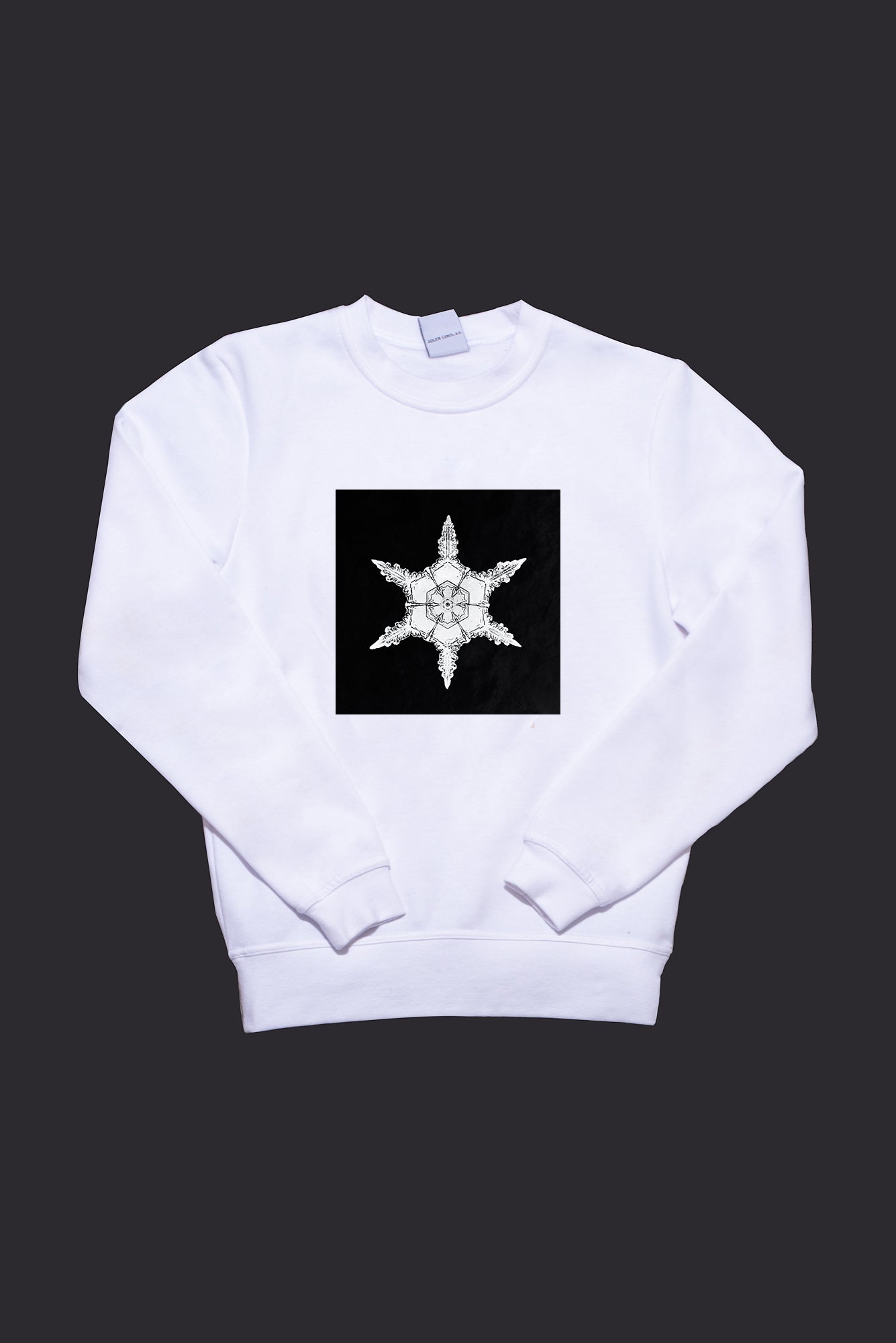 Pamut pulóver - Unisex (Wilson Bentley - Snowflake)