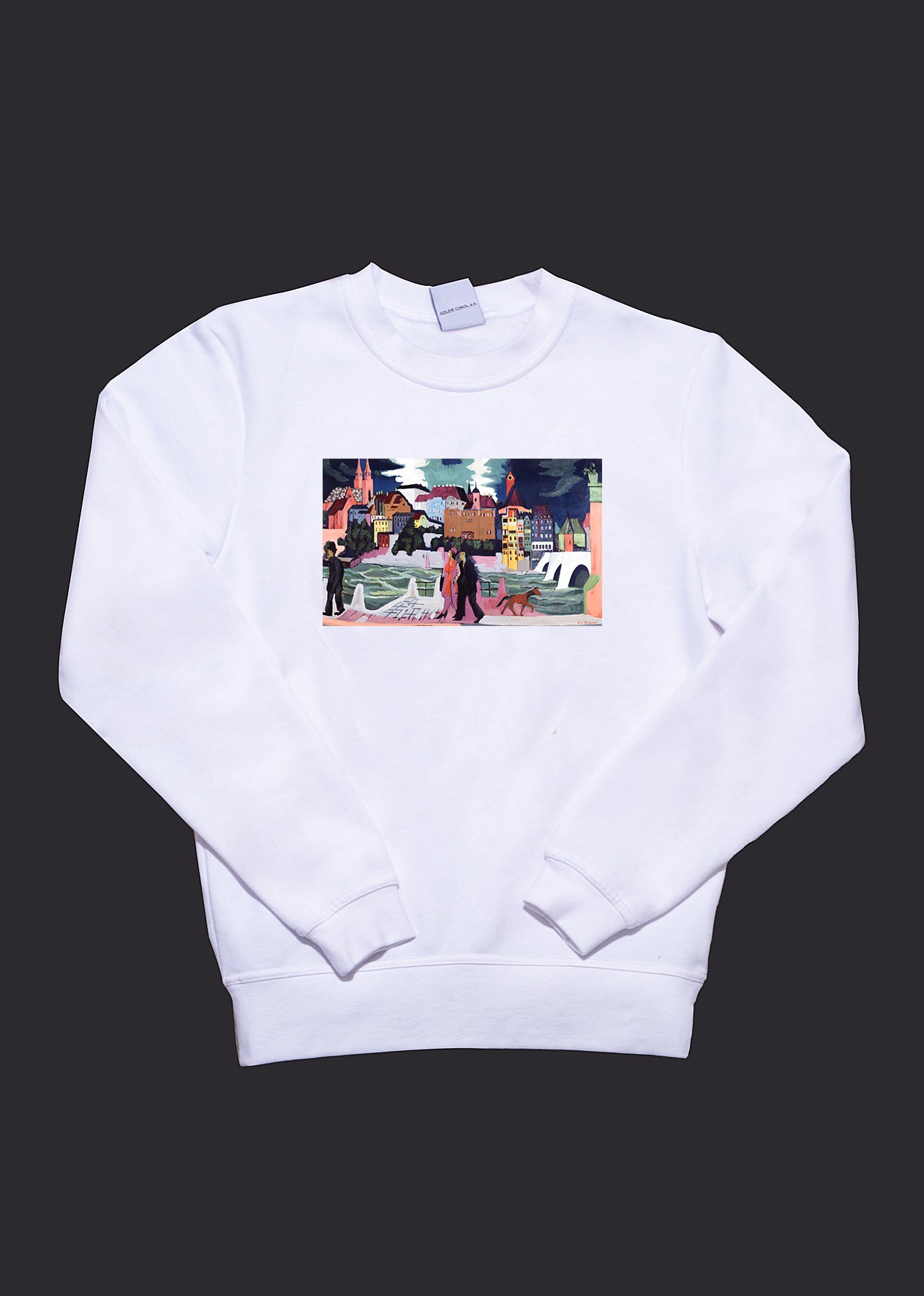 Pamut pulóver - Unisex (Ernst Ludwig Kirchner - View of Basel and the Rhine)