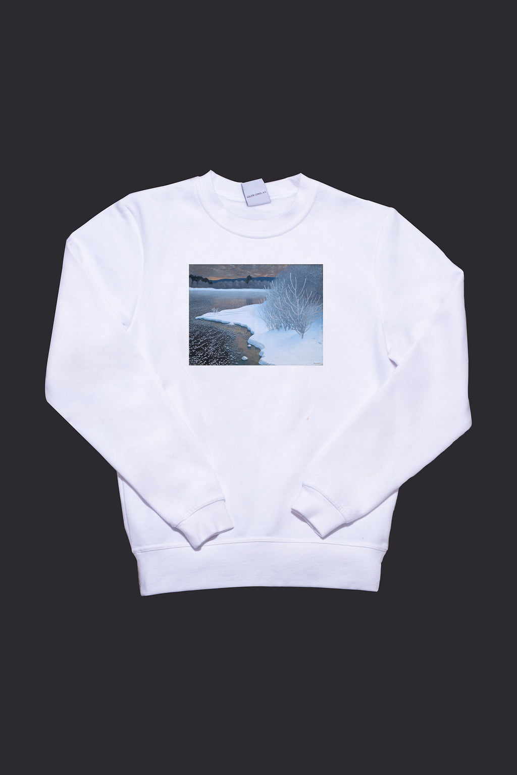 Pamut pulóver- Unisex ( Gustaf Edolf Fjaestad - Hoar-Frost on Ice )