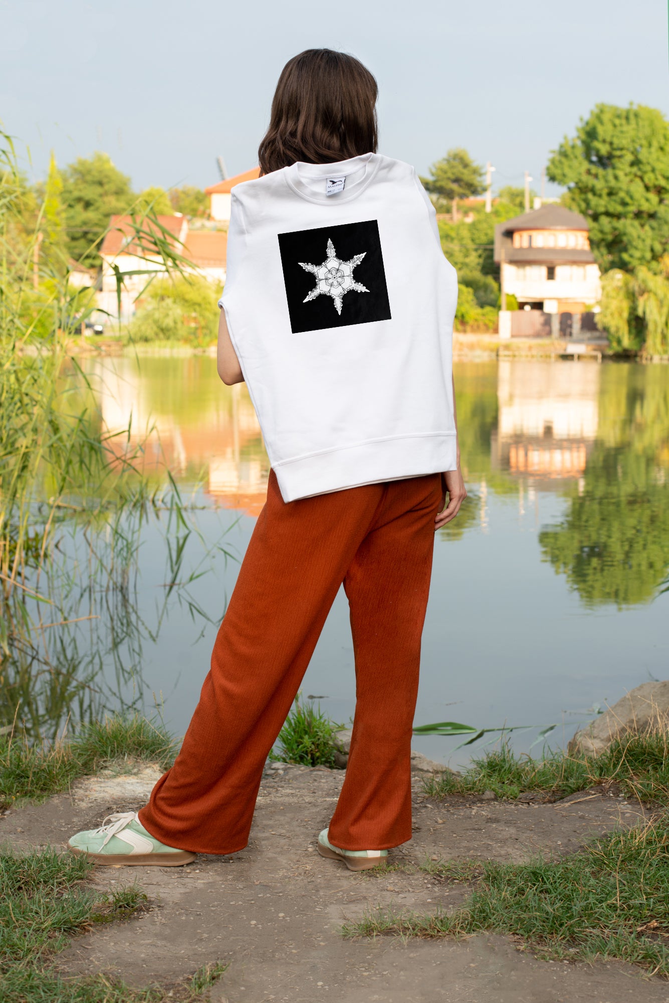 Pamut pulóver - Unisex (Wilson Bentley - Snowflake)