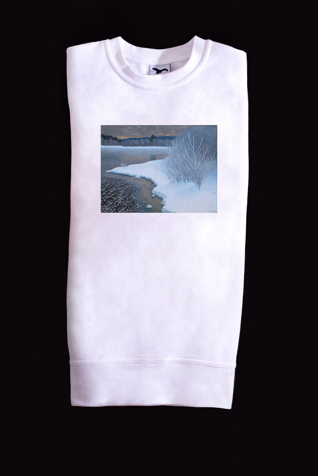 Pamut pulóver- Unisex ( Gustaf Edolf Fjaestad - Hoar-Frost on Ice )