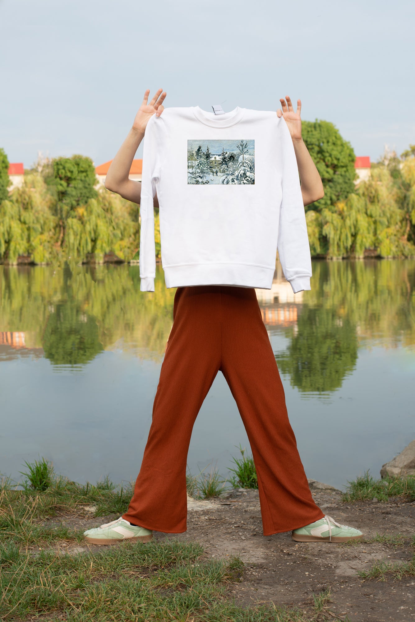 Pamut pulóver- Unisex (Piettes Haus in Montfoucault-  Camille Jacob Pissarro)