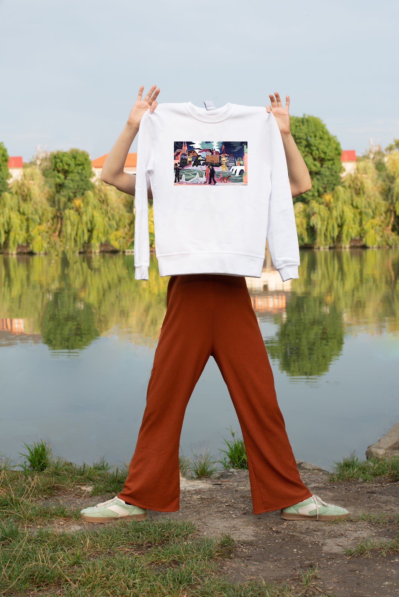 Pamut pulóver - Unisex (Ernst Ludwig Kirchner - View of Basel and the Rhine)