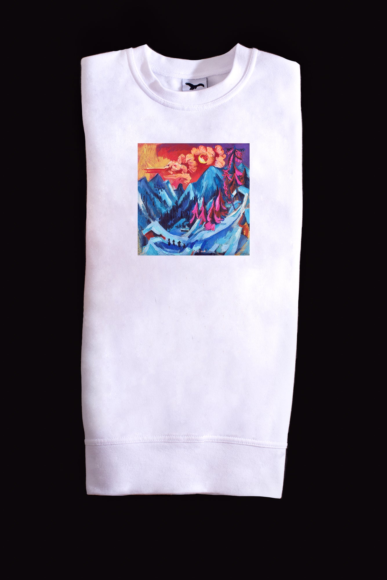 Pamut pulóver - Unisex (Ernst Ludwig Kirchner - Winter Landscape in Moonlight)