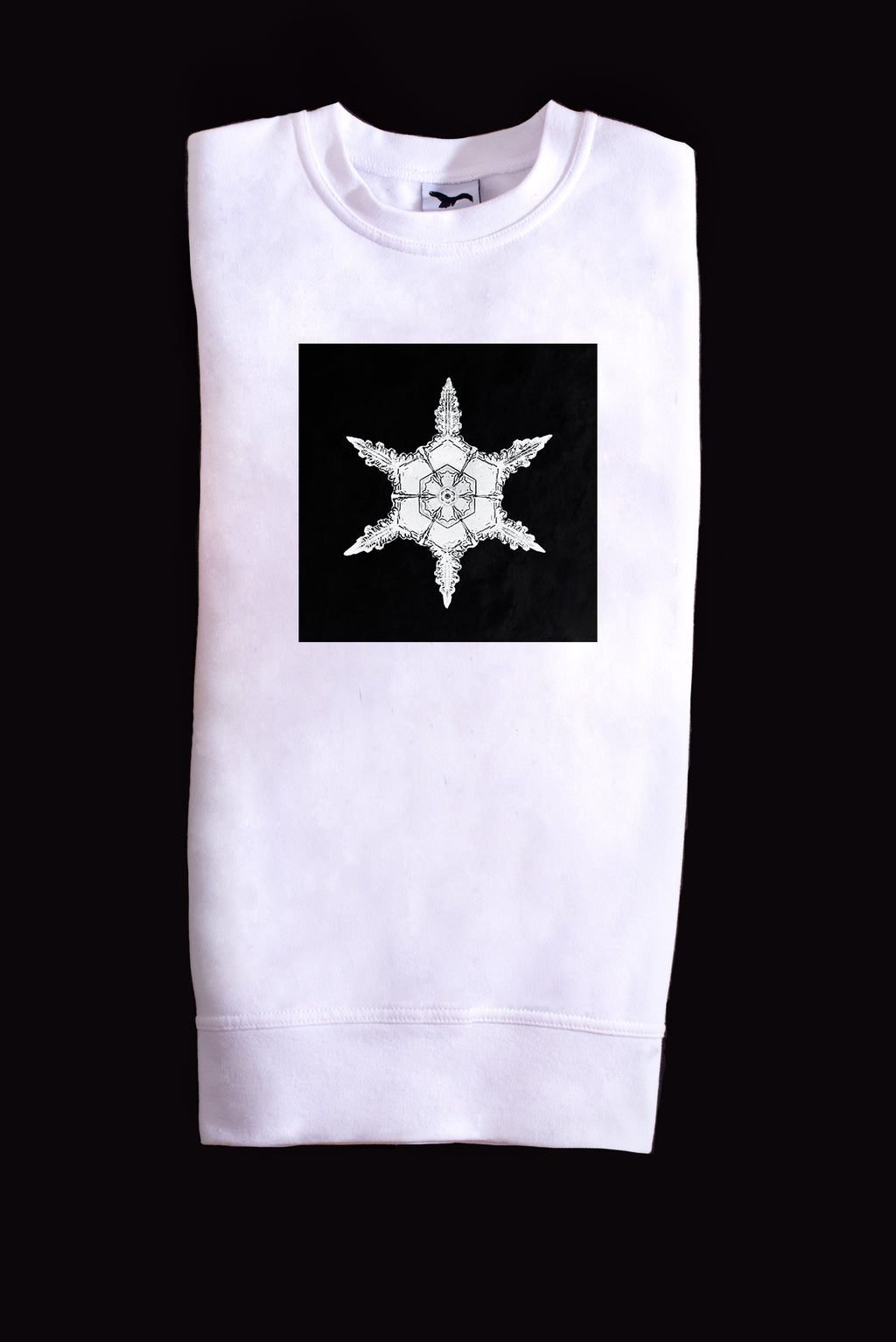 Pamut pulóver - Unisex (Wilson Bentley - Snowflake)