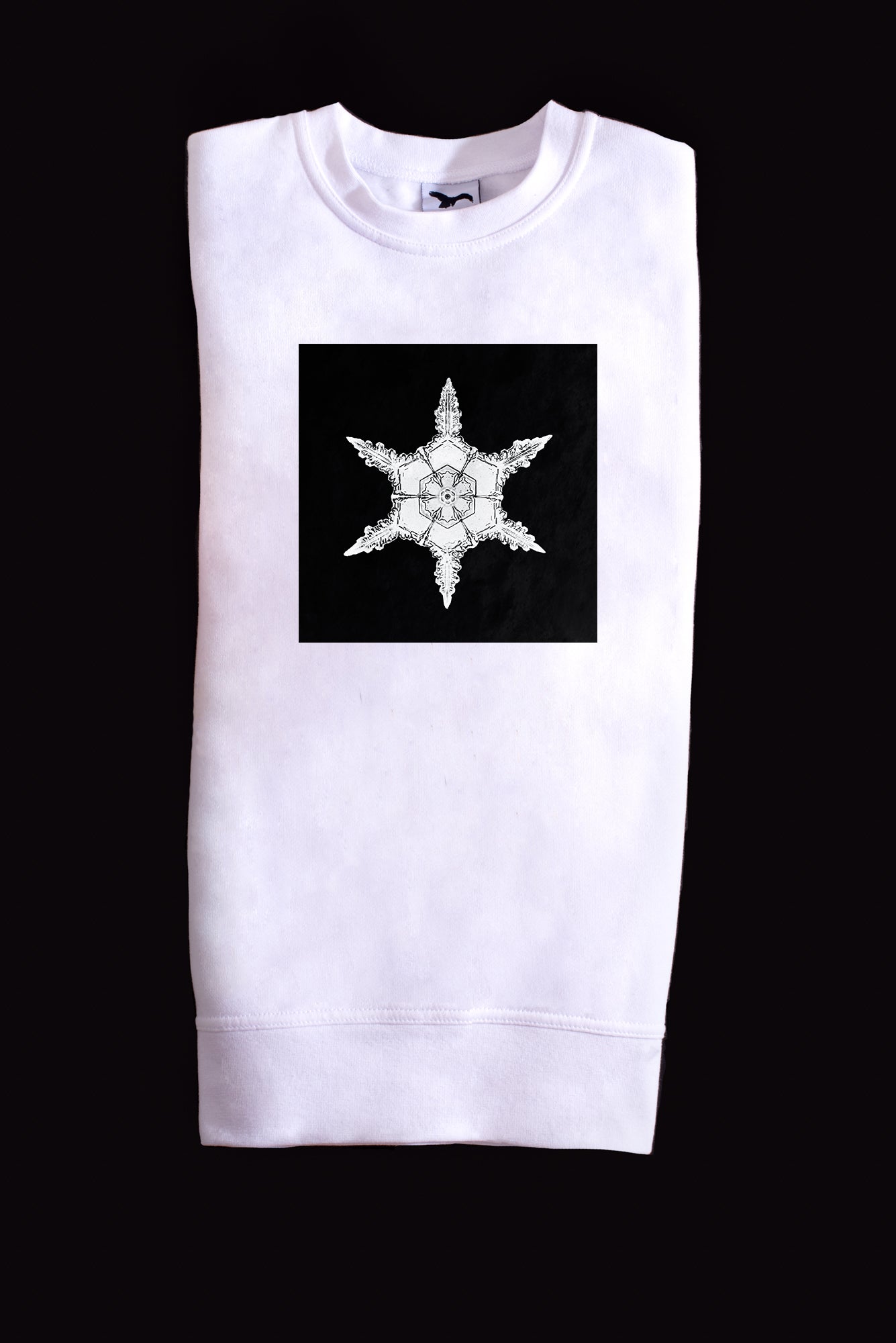 Pamut pulóver - Unisex (Wilson Bentley - Snowflake)