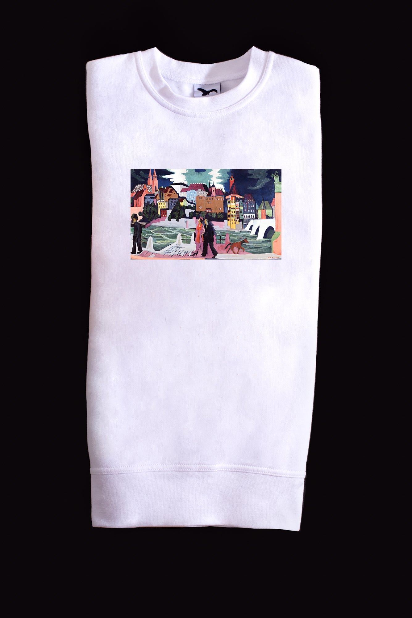 Pamut pulóver - Unisex (Ernst Ludwig Kirchner - View of Basel and the Rhine)