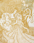 Polár takaró (Jan Toorop - Woman With a Butterfly at Pond with Two Swans)