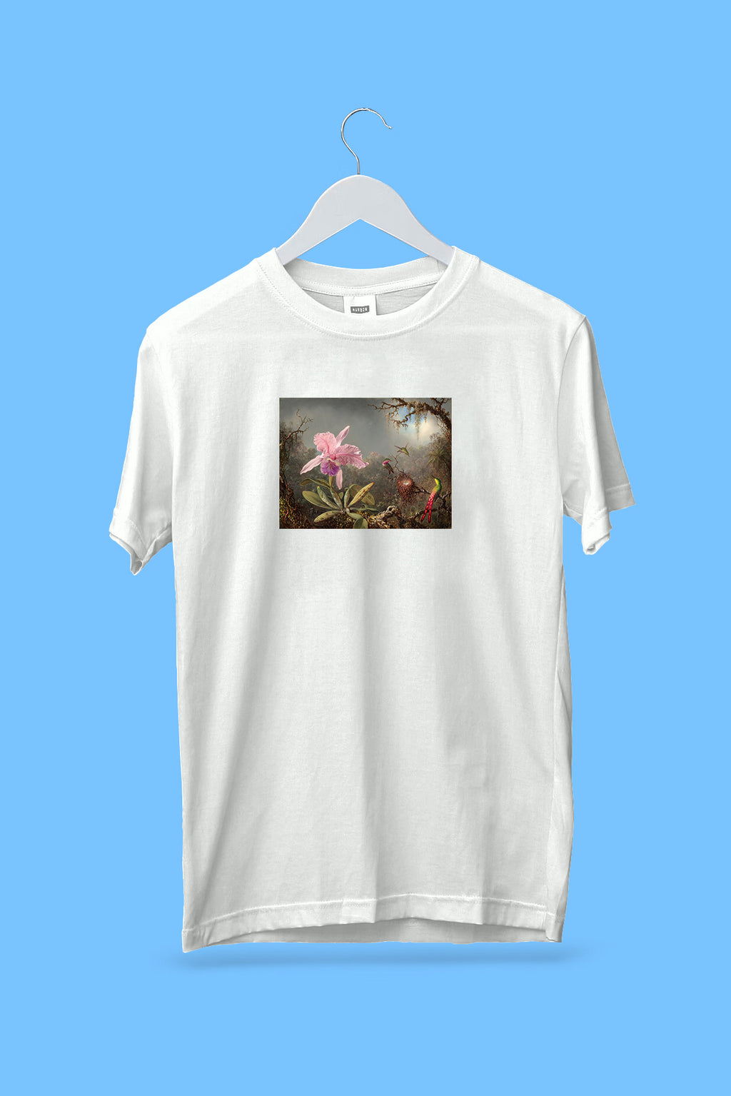 Oversized póló (Martin Johnson Heade - Cattleya Orchid and Three Hummingbirds)