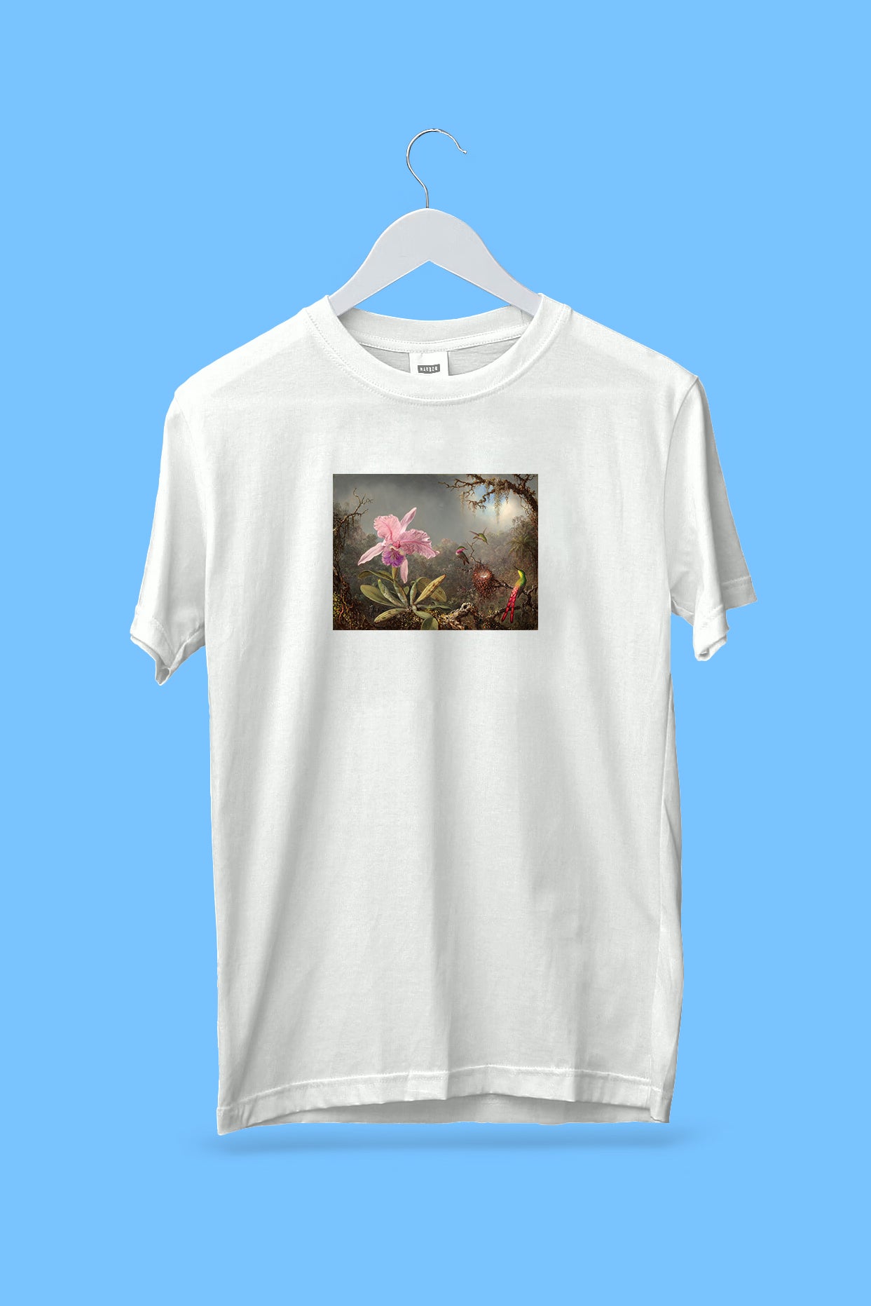 Oversized póló (Martin Johnson Heade - Cattleya Orchid and Three Hummingbirds)