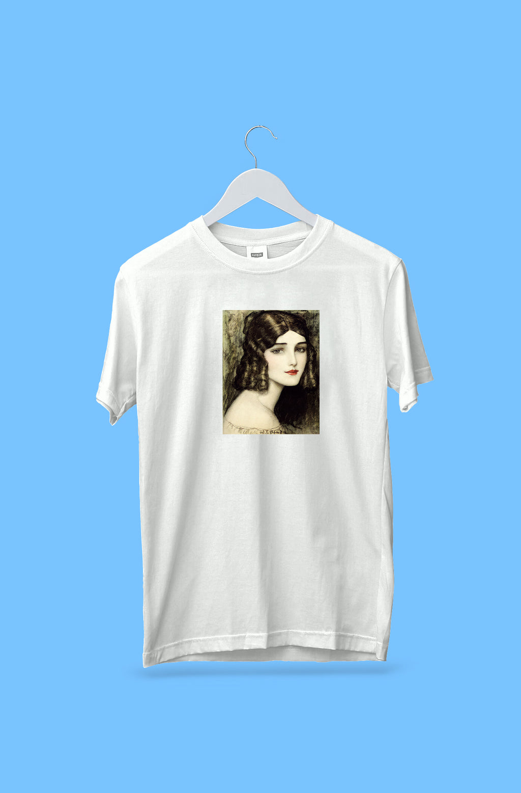 Oversized póló (Wladyslaw Theodore Benda - Girl's Head with Curls)