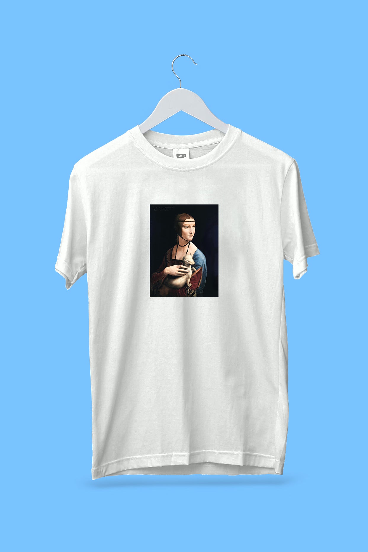 Oversized póló (Leonardo da Vinci - Lady with an Ermine)