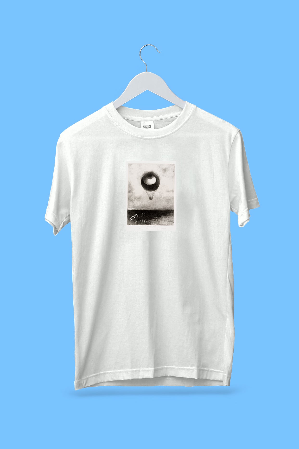 Oversized póló (Odilon Redon - The Eye, Like a Strange Balloon, Mounts toward Infinity)