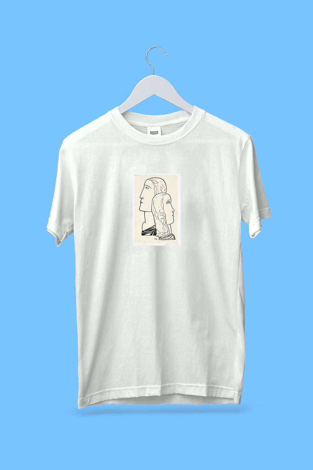 Oversized póló (Leo Gestel - Face of a man and a woman)