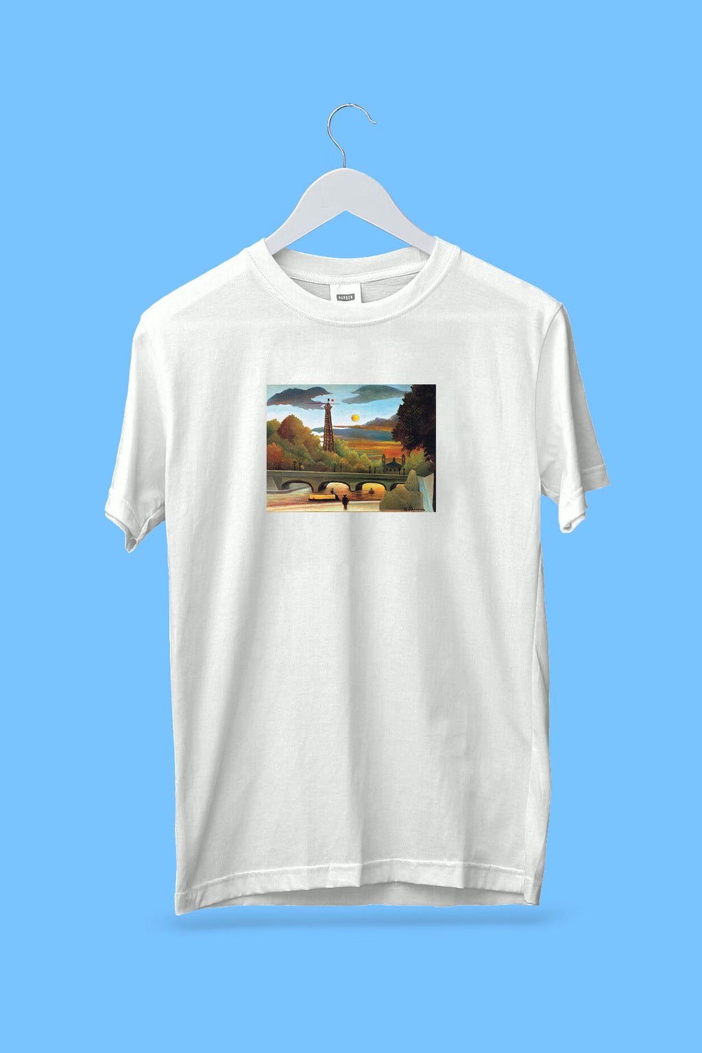 Oversized póló (Henri Rousseau - The Seine and the Eiffel Tower in the Sunset)