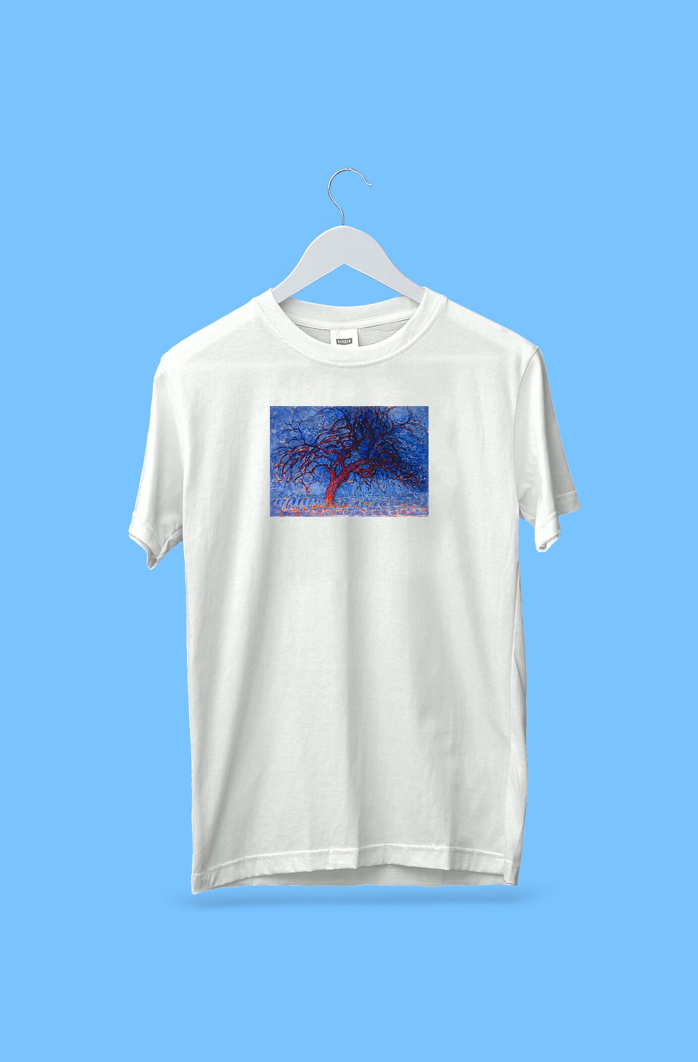 Oversized póló (Piet Mondrian - The red tree)