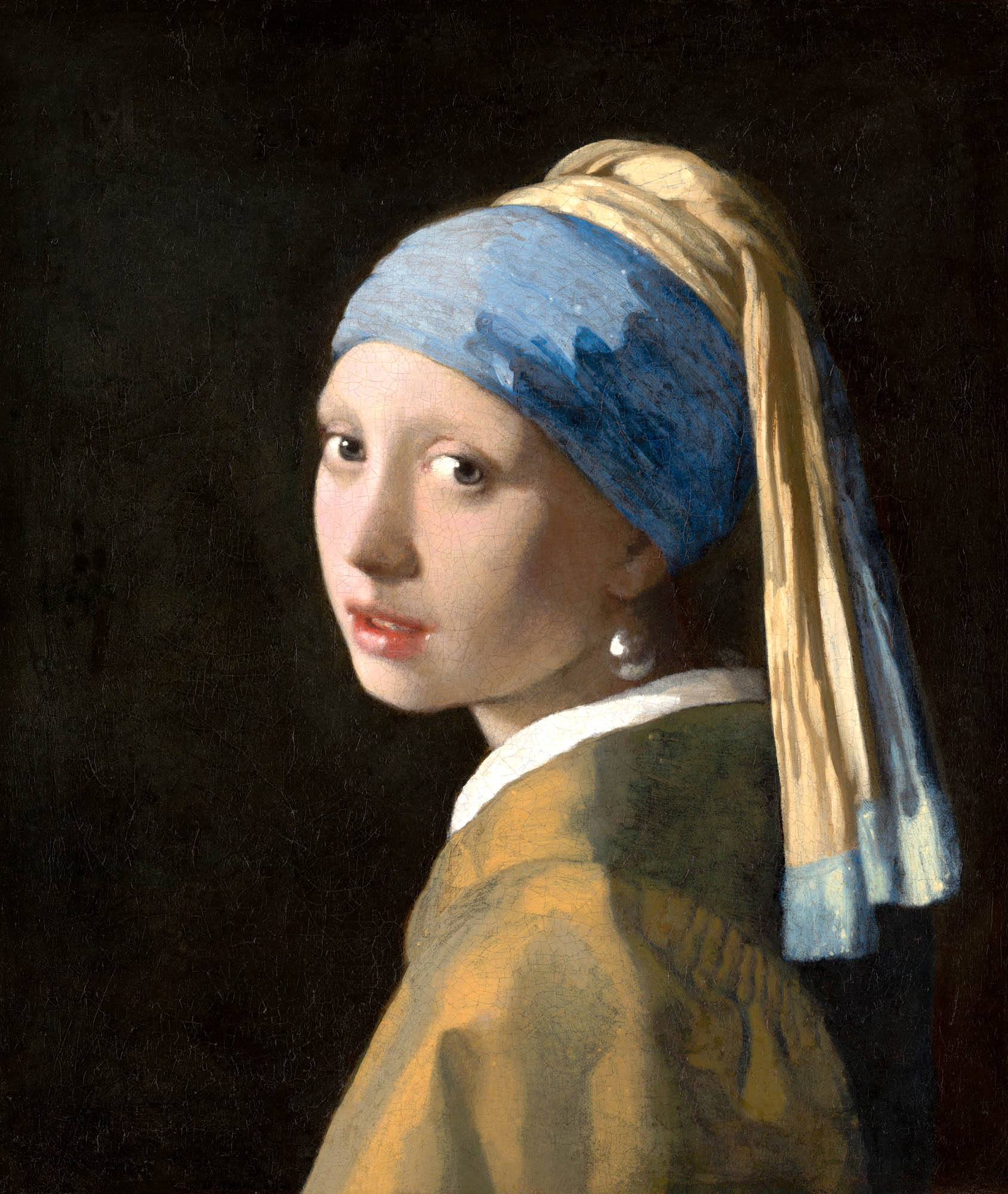 Női crop top ( Johannes Vermeer - Girl with a Pearl Earring )