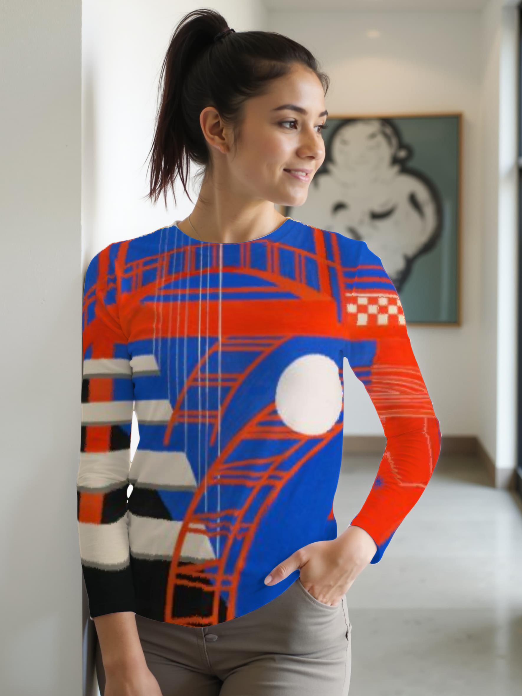 Teli mintás hosszú ujjú póló (Alexandra Exter - The Merchant of Venice)