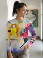 Teli mintás hosszú ujjú póló (Wassily Kandinsky - Yellow - Red - Blue)