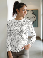 Teli mintás hosszú ujjú póló (Leo Gestel - Masks)