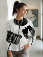 Teli mintás hosszú ujjú póló (Karl Blossfeldt - Abutilon)