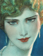 Vászon tornazsák ( Wladyslaw Theodore Benda - Face of blonde girl with earrings )