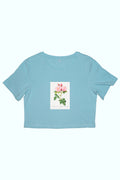 Női crop top ( Pierre-Joseph Redouté-  La Quatre Saisons d'Italie- Les Roses)