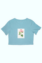 Női crop top ( Pierre-Joseph Redouté-  La Quatre Saisons d'Italie- Les Roses)