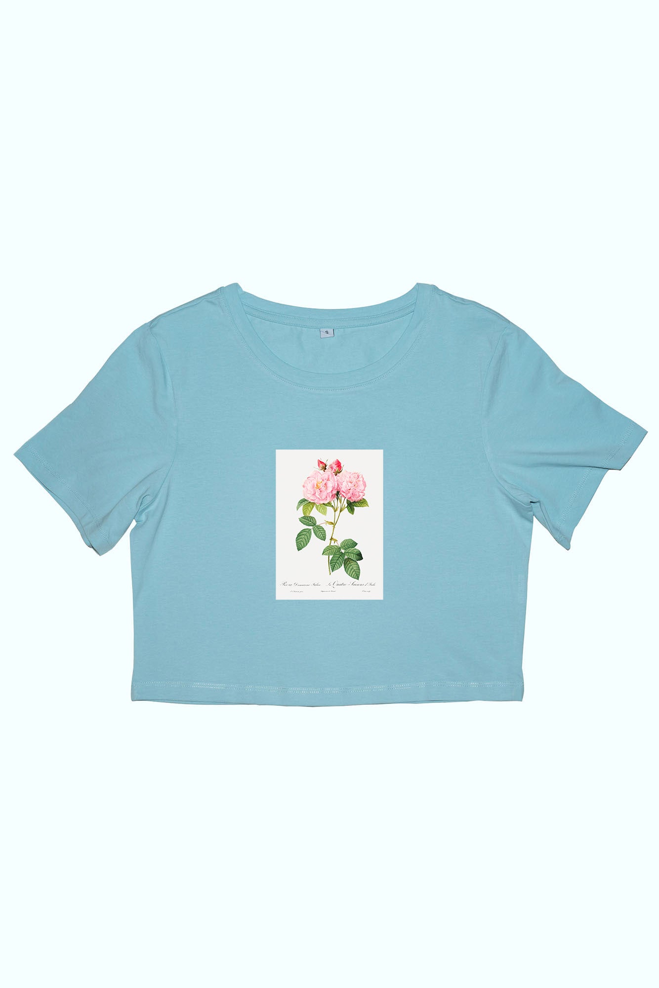 Női crop top ( Pierre-Joseph Redouté-  La Quatre Saisons d'Italie- Les Roses)