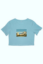 Női crop top ( Georg Emil Libert- View of Sommerspiret, the Cliffs of Møn )