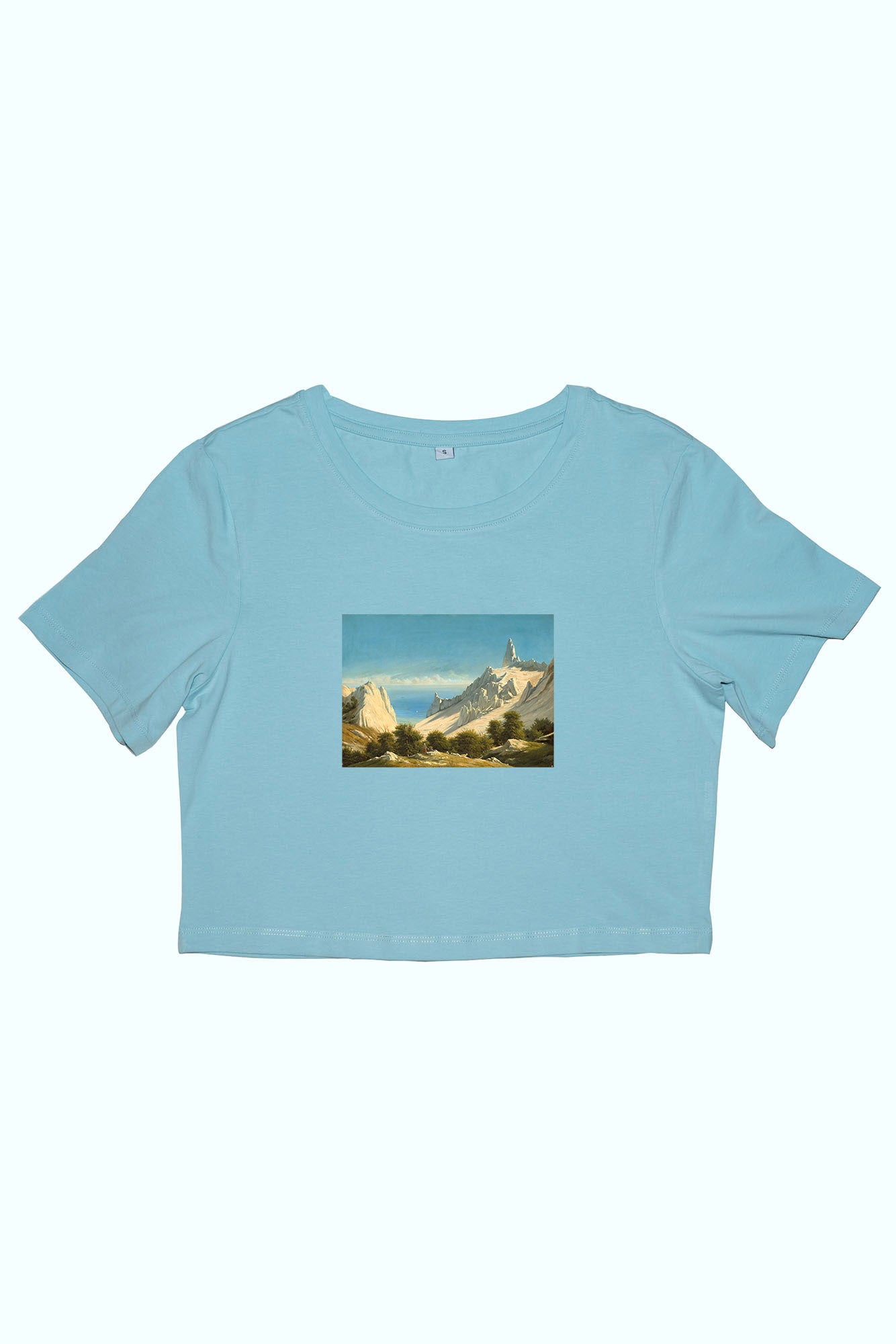 Női crop top ( Georg Emil Libert- View of Sommerspiret, the Cliffs of Møn )