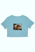 Női crop top ( George Stubbs - A Lion Attacking a Horse )
