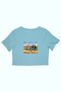 Női crop top ( Pierre-Auguste Renoir - Montagne Sainte-Victoire )