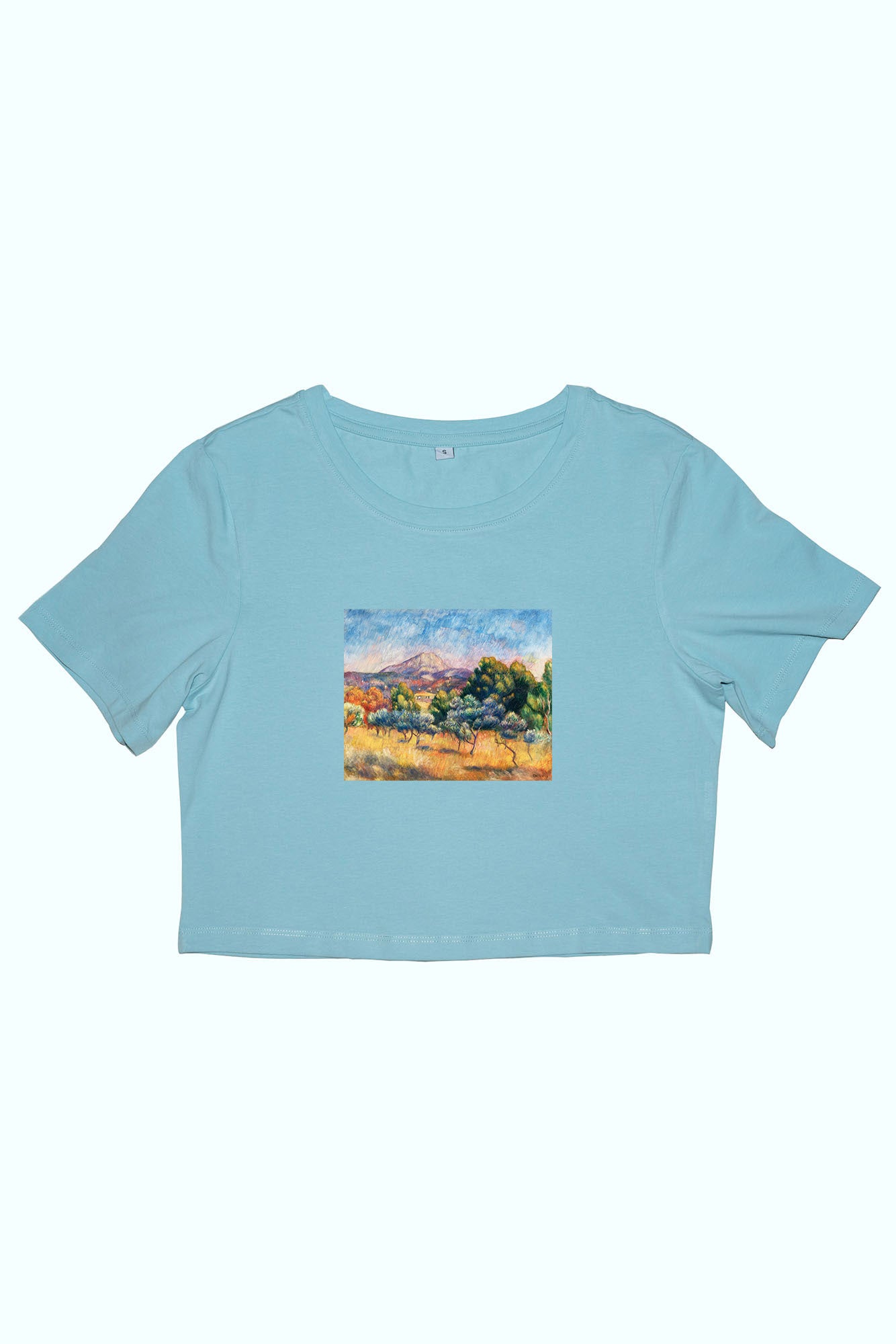 Női crop top ( Pierre-Auguste Renoir - Montagne Sainte-Victoire )