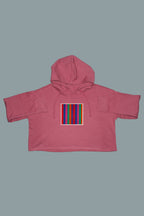 Rövid szabású női kapucnis melegítőfelső ( Alexander Girard - Jacob’s Coat )