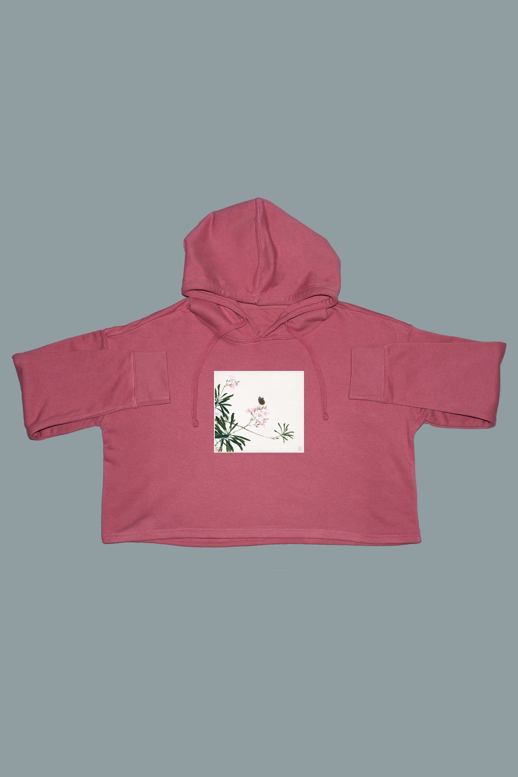 Rövid szabású női kapucnis melegítőfelső ( Ju Lian - Insects and Flowers )