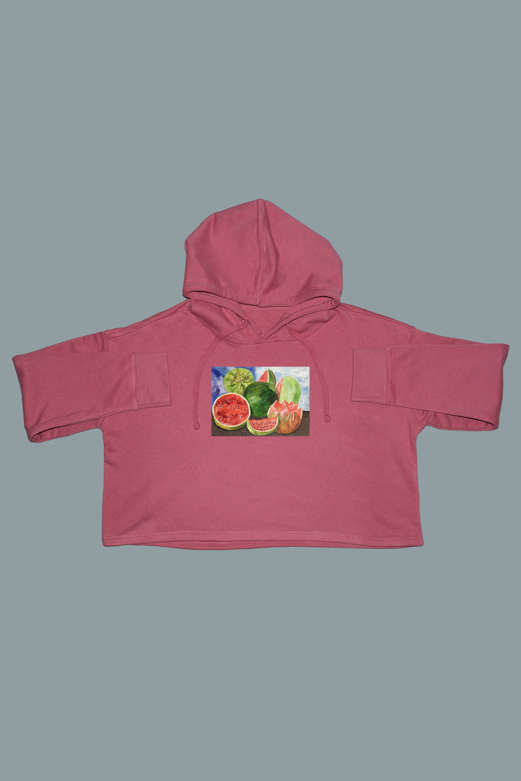 Rövid szabású női kapucnis melegítőfelső ( Frida Kahlo - Viva la Vida )