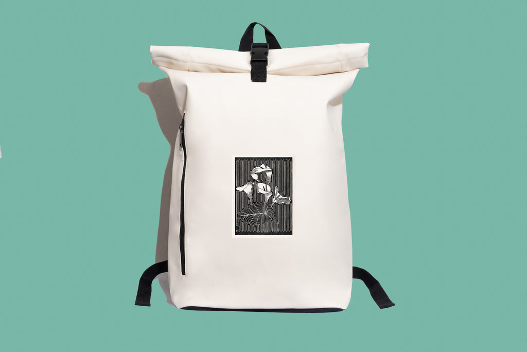 Modern stílusú hátizsák laptop zsebbel (Samuel Jessurun de Mesquita - Calla Lilies)