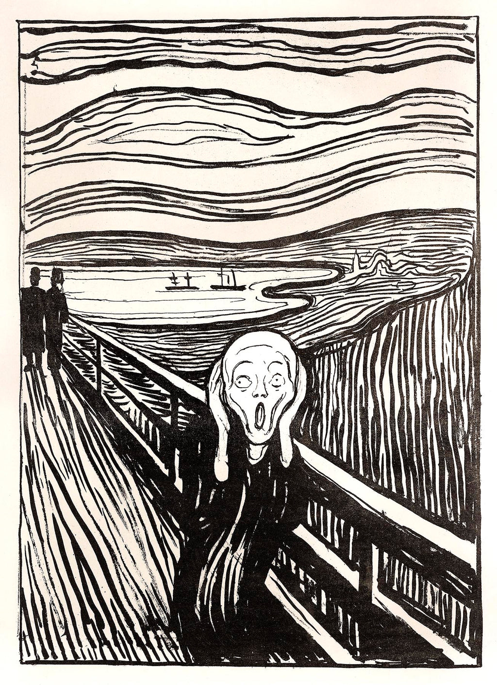 Vázlat füzet (A4) ( Edvard Munch-The Scream (Black and White) )