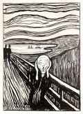 Vázlat füzet (A4) ( Edvard Munch-The Scream (Black and White) )