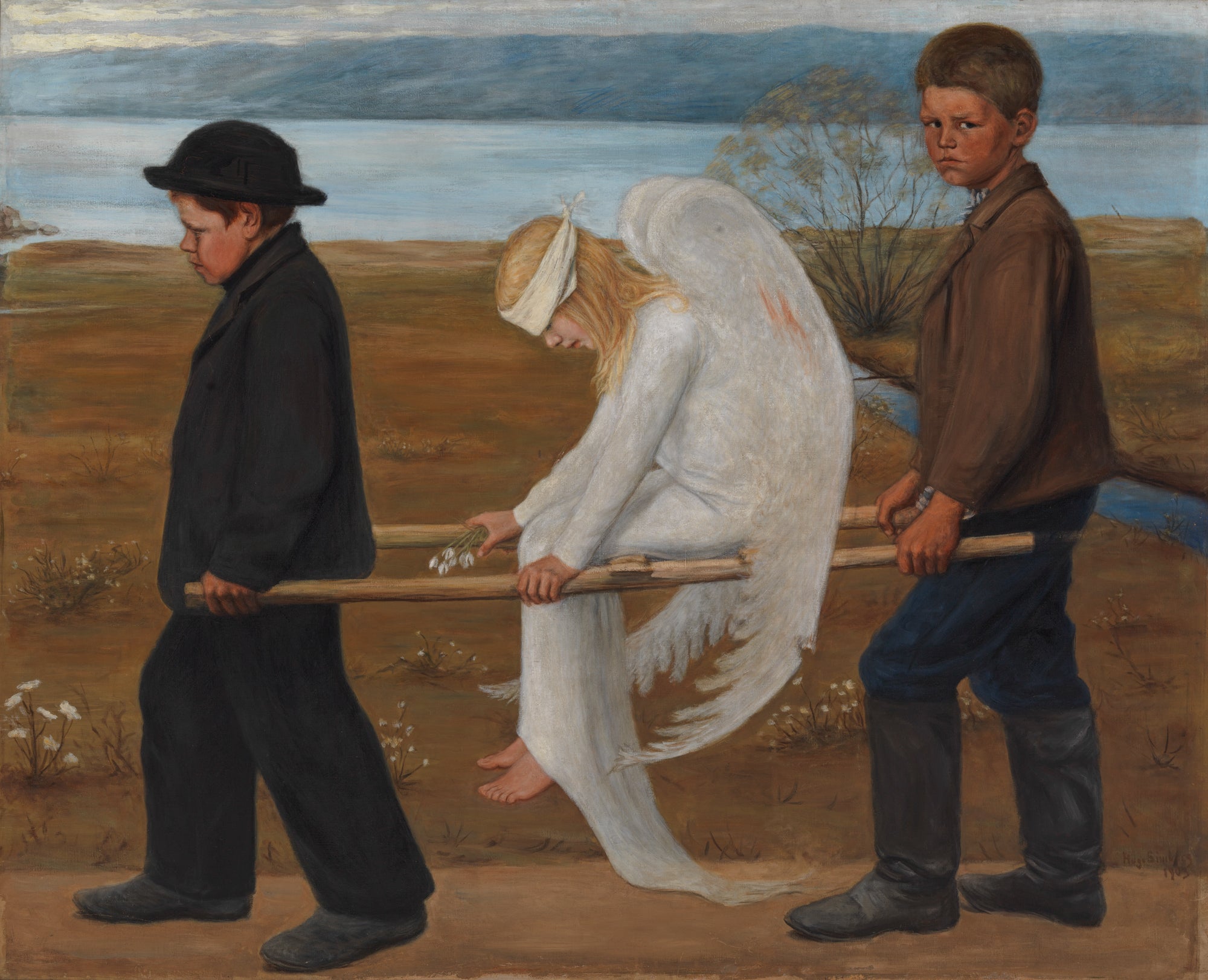 Vászon tornazsák (Hugo Simberg - The Wounded Angel)