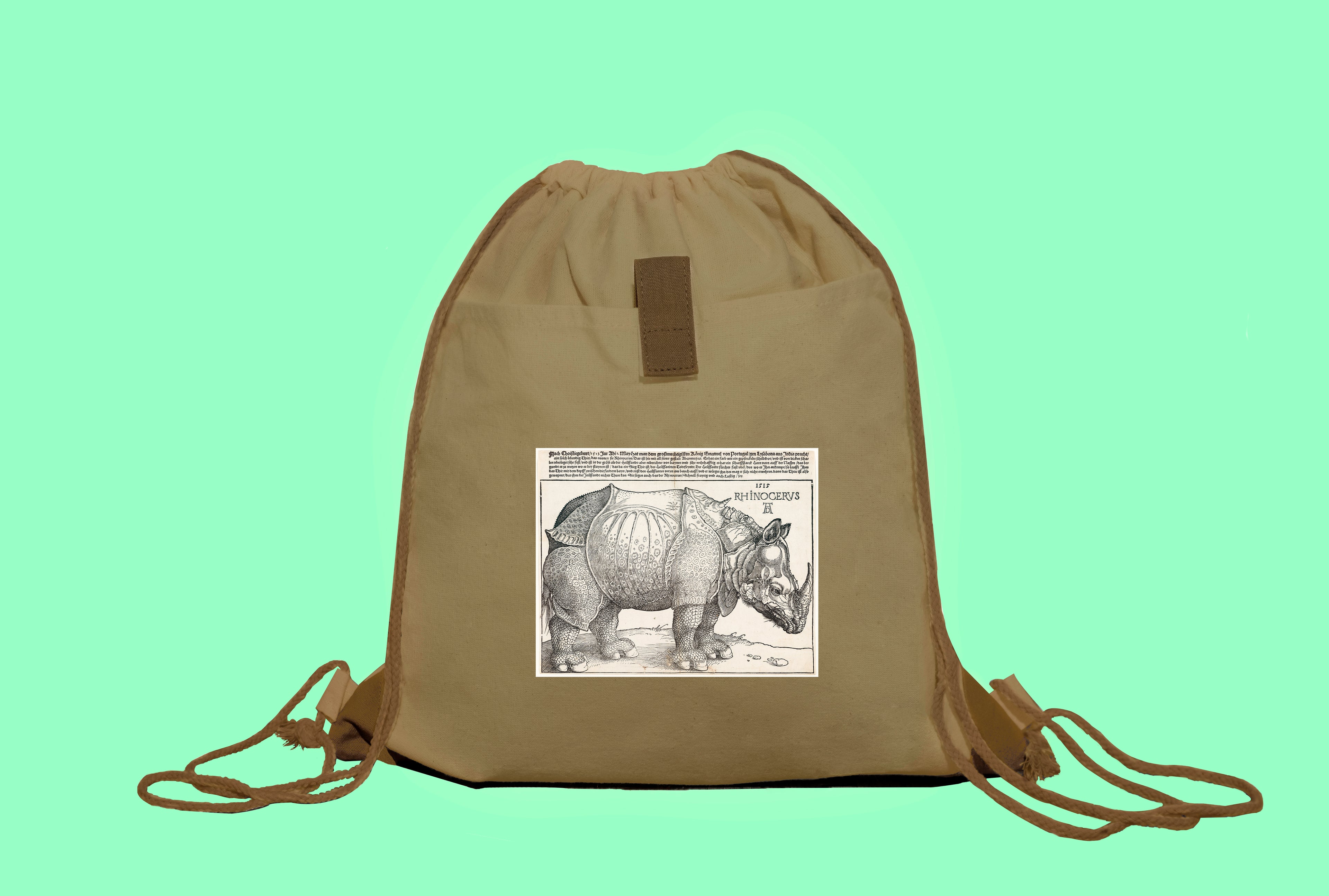Vászon tornazsák (Albrecht Dürer - Rhinocerus)