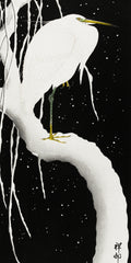 Törölköző (Ohara Koson -  Heron in snow)