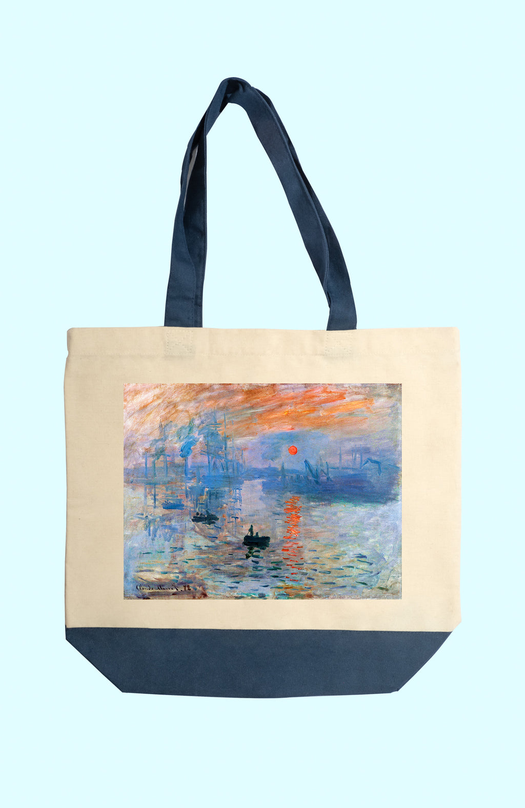 Vászon tote táska (Claude Monet- Impression, Sunrise)